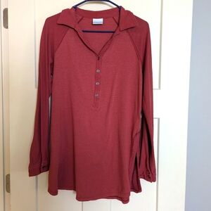 - Columbia women's quarter button-up long sleeve lightweight shirt Size me…